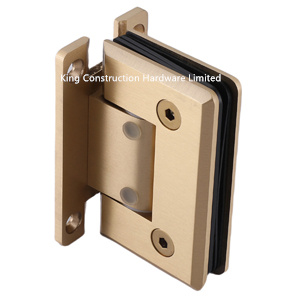 Beveled Adjustable H Backplate Wall to Glass Hinge
