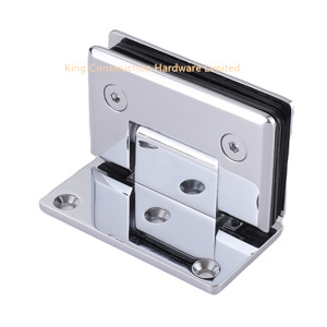 Glass to wall shower hinge