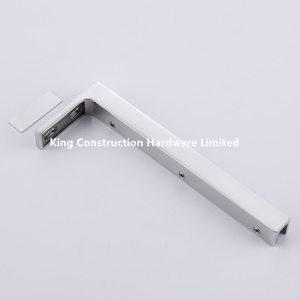 Wall to glass shower support bar