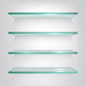 Tempered Glass display Shelves