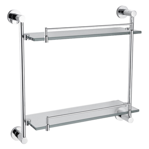 Double Glass Bathroom Shelves