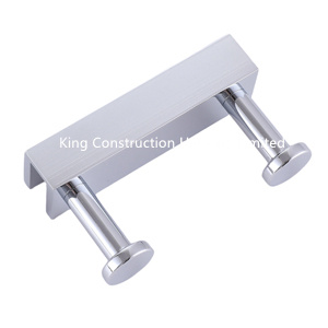 Towel hooks for glass shower door