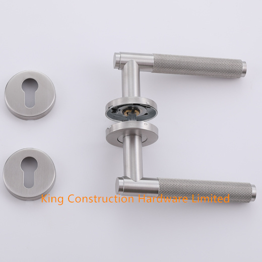 Knurled lever door handles