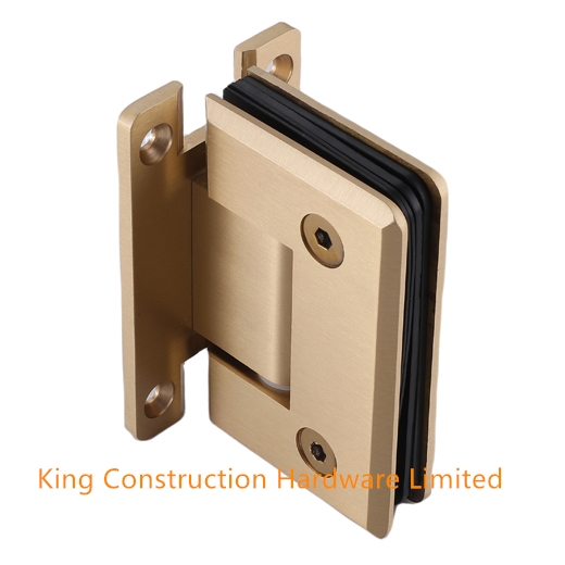Glass to wall shower door hinge