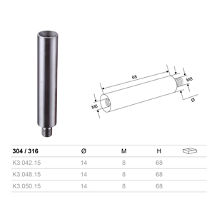 Stainless Steel Handrail Pillar Component Part
