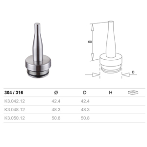 Handrail Post Cap with Pillar