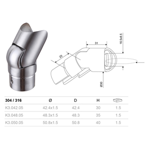 Adjustable Tube Support Connectors