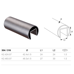 Stainless Steel Round Top Rail