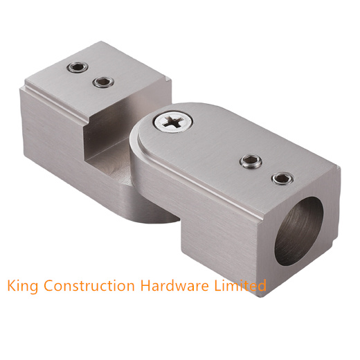 adjustable corner connector for frameless shower screen support