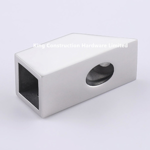 45º Degree Wall Support Bracket for Square Wall to Glass Shower Support Bar
