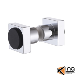 King Hardware KH-KB06 Shower Screen Door Handles: Solid Brass/SS, Built-in Glass-Safe Rubber Bumpers, 6-12mm Glass