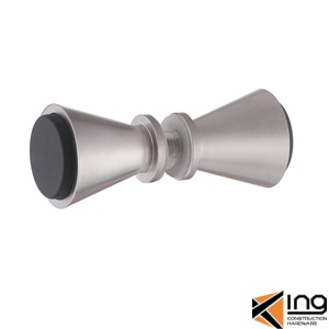 King Hardware KH-KB05 Bow Tie Shower Screen Knob: Glass Door Knobs with Bumpers, Solid Brass, Fits 6-12mm Glass